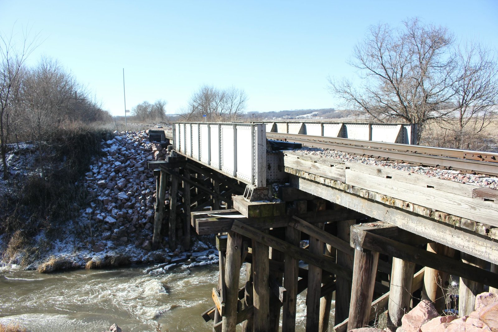 Looking south